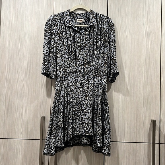 Zadig & Voltaire Raspail Leopard Print Crinkle Dress | Fits Medium - Picture 3 of 14